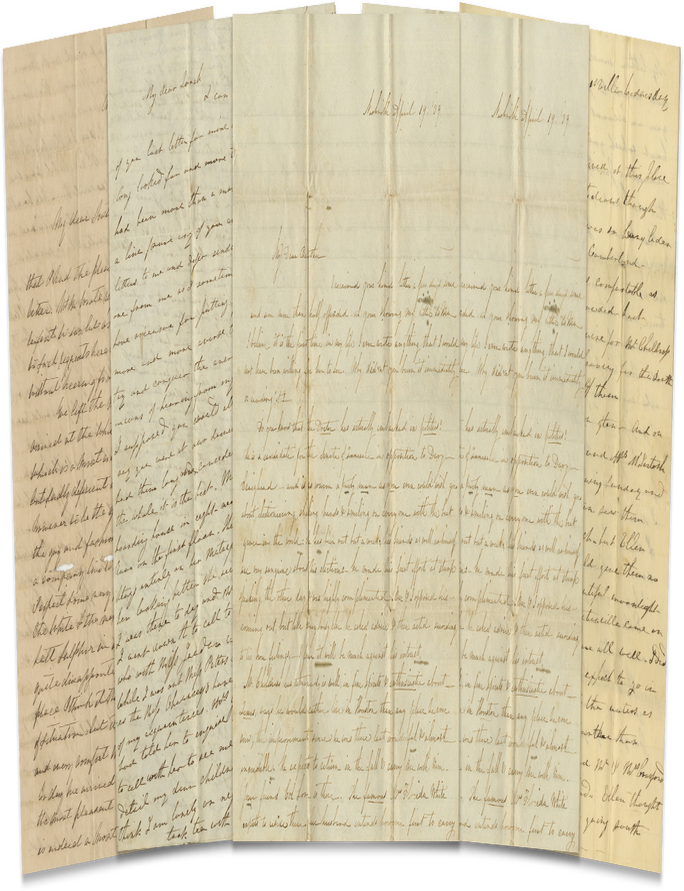Item #BK0001 1839&ndash;1846 Correspondence of the Jennings Family, with Many from the Jennings Women Discussing the Elite Political and Social Circles of the Expanding South and West, Including the Fall of George Campbell Childress and the Personal Life of Henry A. Wise. Women &ndash; Texas &ndash; Nashville &ndash; St. Louis, Rebecca Childress, Ann Jennings, Sarah Jennings, Thomas Jennings, Mary Morgan.