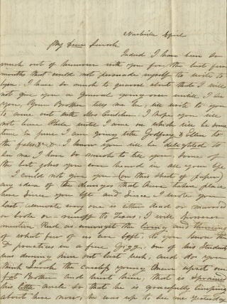 1839&ndash;1846 Correspondence of the Jennings Family, with Many from the Jennings Women Discussing the Elite Political and Social Circles of the Expanding South and West, Including the Fall of George Campbell Childress and the Personal Life of Henry A. Wise.
