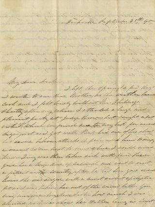 1839&ndash;1846 Correspondence of the Jennings Family, with Many from the Jennings Women Discussing the Elite Political and Social Circles of the Expanding South and West, Including the Fall of George Campbell Childress and the Personal Life of Henry A. Wise.