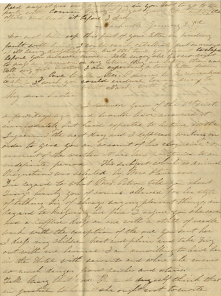 1839&ndash;1846 Correspondence of the Jennings Family, with Many from the Jennings Women Discussing the Elite Political and Social Circles of the Expanding South and West, Including the Fall of George Campbell Childress and the Personal Life of Henry A. Wise.