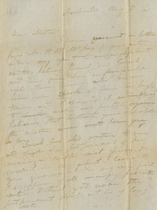 1839&ndash;1846 Correspondence of the Jennings Family, with Many from the Jennings Women Discussing the Elite Political and Social Circles of the Expanding South and West, Including the Fall of George Campbell Childress and the Personal Life of Henry A. Wise.