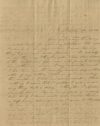 1839–1846 Correspondence of the Jennings Family, with Many from the Jennings Women Discussing the Elite Political and Social Circles of the Expanding South and West, Including the Fall of George Campbell Childress and the Personal Life of Henry A. Wise.