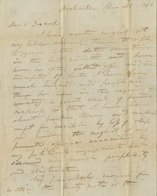 1839–1846 Correspondence of the Jennings Family, with Many from the Jennings Women Discussing the Elite Political and Social Circles of the Expanding South and West, Including the Fall of George Campbell Childress and the Personal Life of Henry A. Wise.