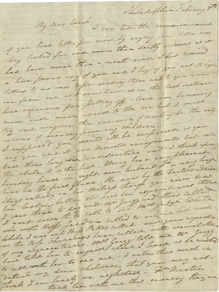 1839&ndash;1846 Correspondence of the Jennings Family, with Many from the Jennings Women Discussing the Elite Political and Social Circles of the Expanding South and West, Including the Fall of George Campbell Childress and the Personal Life of Henry A. Wise.