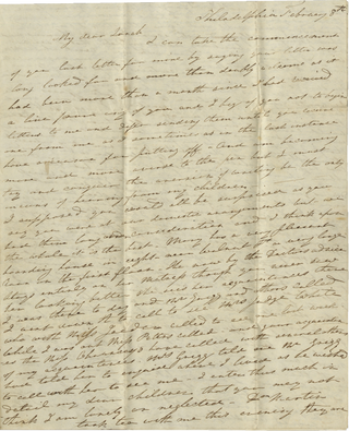 1839–1846 Correspondence of the Jennings Family, with Many from the Jennings Women Discussing the Elite Political and Social Circles of the Expanding South and West, Including the Fall of George Campbell Childress and the Personal Life of Henry A. Wise.