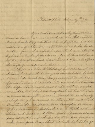 1839&ndash;1846 Correspondence of the Jennings Family, with Many from the Jennings Women Discussing the Elite Political and Social Circles of the Expanding South and West, Including the Fall of George Campbell Childress and the Personal Life of Henry A. Wise.