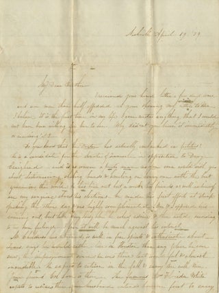 1839&ndash;1846 Correspondence of the Jennings Family, with Many from the Jennings Women Discussing the Elite Political and Social Circles of the Expanding South and West, Including the Fall of George Campbell Childress and the Personal Life of Henry A. Wise.