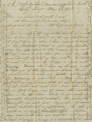 1839&ndash;1846 Correspondence of the Jennings Family, with Many from the Jennings Women Discussing the Elite Political and Social Circles of the Expanding South and West, Including the Fall of George Campbell Childress and the Personal Life of Henry A. Wise.