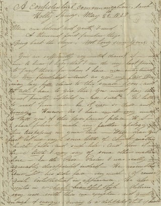 1839–1846 Correspondence of the Jennings Family, with Many from the Jennings Women Discussing the Elite Political and Social Circles of the Expanding South and West, Including the Fall of George Campbell Childress and the Personal Life of Henry A. Wise.