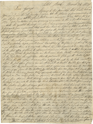 Item #BK0013 Letter from a Scottish Stonecutter Building the Arkansas State House, Describing Two...