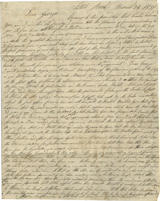 Item #BK0013 Letter from a Scottish Stonecutter Building the Arkansas State House, Describing Two...