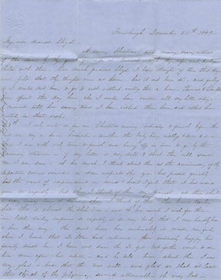 Item #BK0018 Christmas 1849 Letter to California Hotelkeeper Lloyd Minturn, Describing Their...