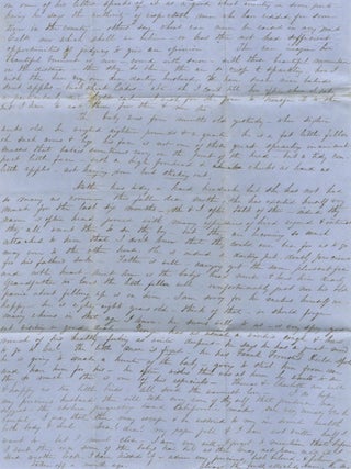 Christmas 1849 Letter to California Hotelkeeper Lloyd Minturn, Describing Their Infant Son and Questioning the Gold Rush &ldquo;Mania.&rdquo;