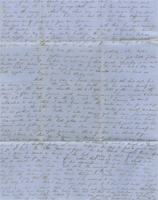 Christmas 1849 Letter to California Hotelkeeper Lloyd Minturn, Describing Their Infant Son and Questioning the Gold Rush “Mania.”
