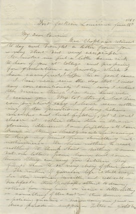 Collection of Civil War Letters Mainly from Almon Varney of the 13th Maine Volunteers, Discussing Guarding Prisoners, Conflicts with African American Soldiers Who Cannot “be made my superior or even equal by virtue of legislation”, and the “inglorious idleness” of War.