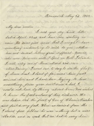 Collection of Civil War Letters Mainly from Almon Varney of the 13th Maine Volunteers, Discussing Guarding Prisoners, Conflicts with African American Soldiers Who Cannot &ldquo;be made my superior or even equal by virtue of legislation&rdquo;, and the &ldquo;inglorious idleness&rdquo; of War.