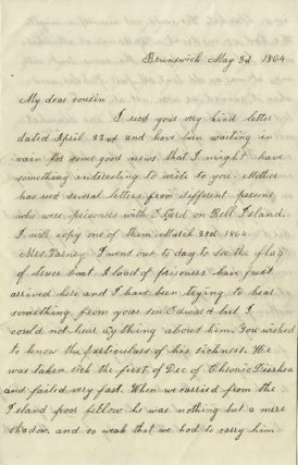 Collection of Civil War Letters Mainly from Almon Varney of the 13th Maine Volunteers, Discussing Guarding Prisoners, Conflicts with African American Soldiers Who Cannot “be made my superior or even equal by virtue of legislation”, and the “inglorious idleness” of War.