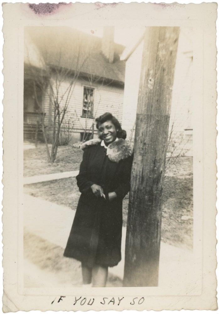 Item #CAT0110 A Series of Fifty-Nine Captioned Vernacular Photographs of an Unidentified African-American Man in Chicago circa late 1940s. Photography - 20th Century, Vernacular.