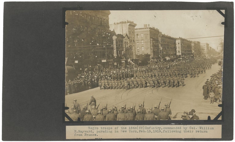 Item #CAT0119 Two Press Photographs Relating to the 15th Infantry. World War One, International Film Service / Underwood, Photographers Underwood, Known as the “Harlem Hellfighters” 15th Infantry.