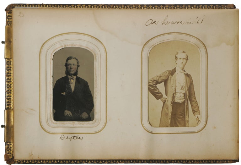 Item #CAT0140 Personal Photograph Album of John Billings, Author of Hardtack and Coffee, Kept During the Civil War. John Billings, Civil War.