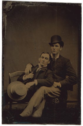 Item #CAT0175 Tintype of Two Men Seated, circa 1875-1880. Photography - 19th Century, Vernacular