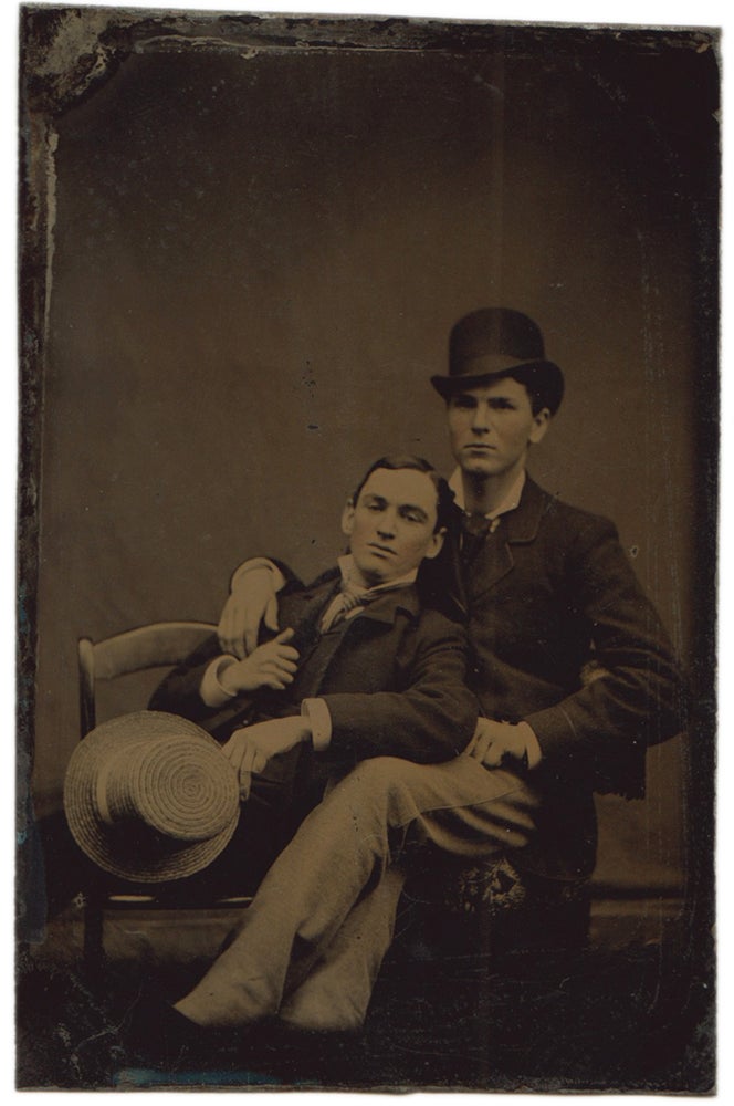 Item #CAT0175 Tintype of Two Men Seated, circa 1875-1880. Photography - 19th Century, Vernacular.