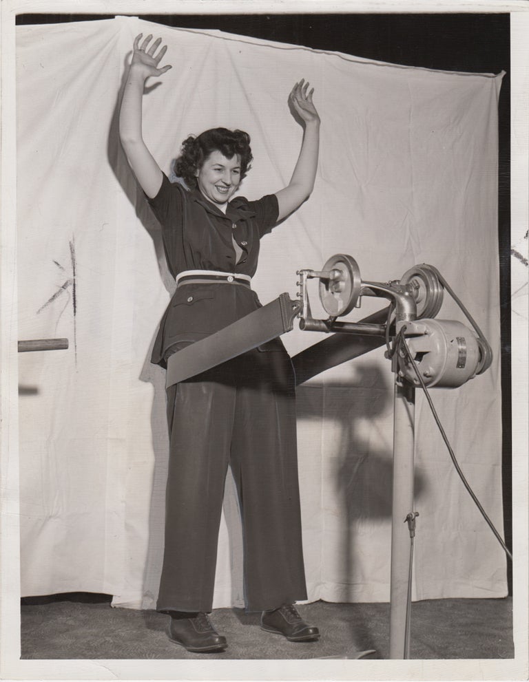 Item #CAT0191 Twenty-Two Press Photographs of a Women’s Fitness Program in Cleveland during World War Two. World War Two, The Homefront.