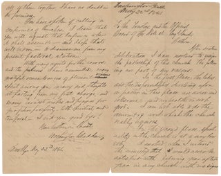 Item #CAt0180 May 22, 1881. Autograph Letter to the Board of the State Street Church, Explaining...