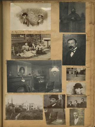 Album of Photographs Showing the Life, Work, and Circle of the Fresco Painter Andrea Sborigi, an Italian-Born Decorative Painter Active in Western Pennsylvania, With Images of His Family in Rome and His Life in the United States, Together with an Advertising Postal Card for His Pittsburgh Studio.