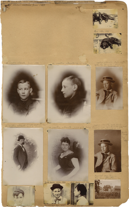 Album of Photographs Showing the Life, Work, and Circle of the Fresco Painter Andrea Sborigi, an Italian-Born Decorative Painter Active in Western Pennsylvania, With Images of His Family in Rome and His Life in the United States, Together with an Advertising Postal Card for His Pittsburgh Studio.