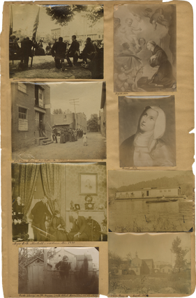 Album of Photographs Showing the Life, Work, and Circle of the Fresco Painter Andrea Sborigi, an Italian-Born Decorative Painter Active in Western Pennsylvania, With Images of His Family in Rome and His Life in the United States, Together with an Advertising Postal Card for His Pittsburgh Studio.