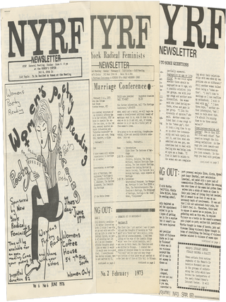 Archive of 1960s–1980s Second-wave Feminist Material Mainly from New York City Activist Groups Belonging to an Employee of Mother Courage, the First Feminist Restaurant, with Material on Women’s Film, Performance, and Health.