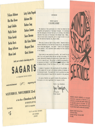 Archive of 1960s–1980s Second-wave Feminist Material Mainly from New York City Activist Groups Belonging to an Employee of Mother Courage, the First Feminist Restaurant, with Material on Women’s Film, Performance, and Health.