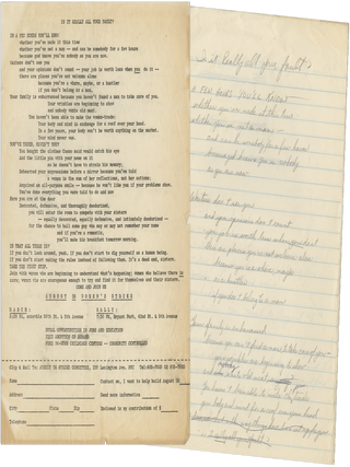 Archive of 1960s–1980s Second-wave Feminist Material Mainly from New York City Activist Groups Belonging to an Employee of Mother Courage, the First Feminist Restaurant, with Material on Women’s Film, Performance, and Health.