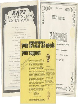 Archive of 1960s–1980s Second-wave Feminist Material Mainly from New York City Activist Groups Belonging to an Employee of Mother Courage, the First Feminist Restaurant, with Material on Women’s Film, Performance, and Health.