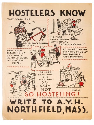 Three Early Posters Relating to the American Youth Hostel Movement, c. 1939.