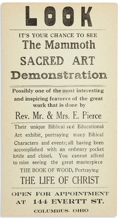 Item #List01120 Small Group of Ephemera Relating to Elijah Pierce and his Mammoth Sacred Art...