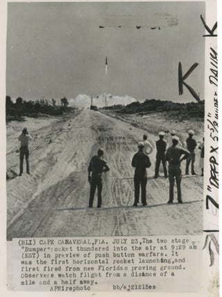 A Collection of Twenty Press Photographs of the US Rocket and Space Program, 1945-1959.