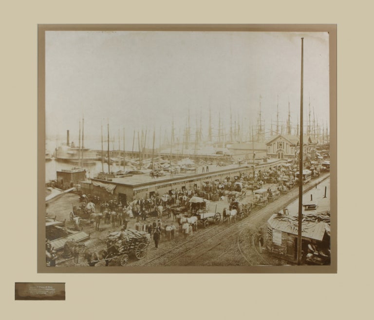 Item #List0211 Mammoth Silver Gelatin Photograph of the Fulton Street Ferry Dock on South Street, Lower Manhattan. New York City, George P. Hall, Brooklyn.
