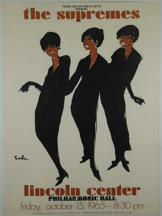 Item #List0704 The Supremes at Lincoln Center Philharmonic Hall. Friday, October 15, 1965. Joe...