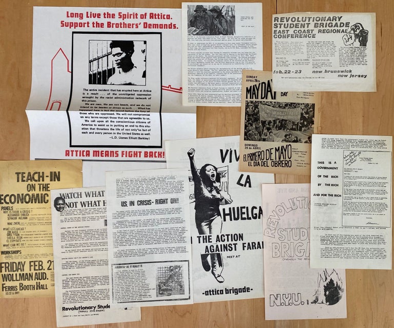 Item #List1028 Collection of American Student Movement Ephemera, 1972-1974. Attica Brigade, Revolutionary Student Brigade.