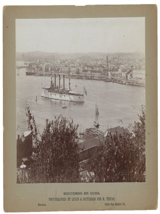 Item #List110 Mounted Albumen Print of an American Warship in Havana Harbor, Published as part of...