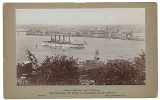 Item #List110 Mounted Albumen Print of an American Warship in Havana Harbor, Published as part of...
