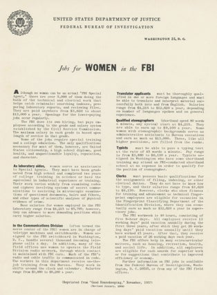 A Career-Spanning Archive of FBI-Related Material Collected by Special Agent Arthur Lea, Including Official Bureau-Produced Bulletins an