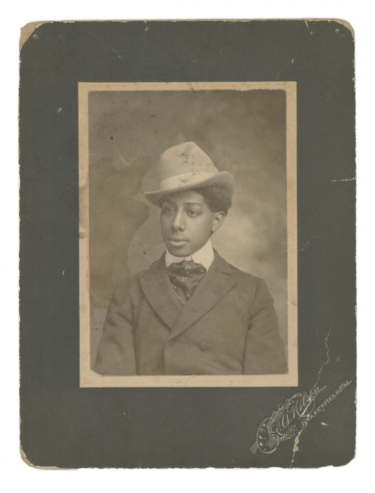 Item #List1301 Portrait of a Finely Dressed Young African-American Man from Bakersfield, California, c. 1890s-early 1900s. African-Americana - California - Portraiture, C. A. Nelson.