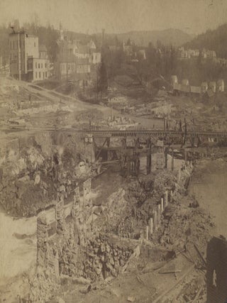 Item #List1424 Five Cabinet Card Photographs of the Aftermath of the Fire in Lebanon, New...