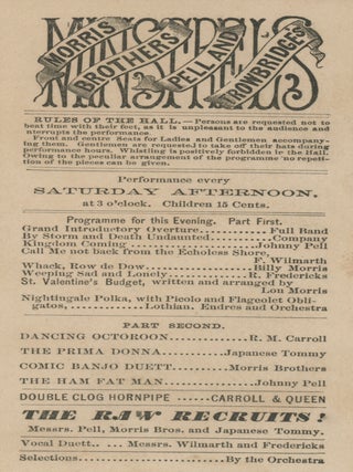 Item #List1616 Two Programs for Morris Brothers Pell and Trowbridge Programs Featuring Thomas...