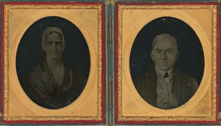 Item #List1708 Pair of Ambrotypes of Mary and Moses Penrock, Members of the Kennett Square Underground Railroad Network, by Isaac Rehn, c. 1854. Abolition - Underground Railroad - Pennsylvania - Kennett Square, Isaac Rehn, Mary and Moses Penrock.