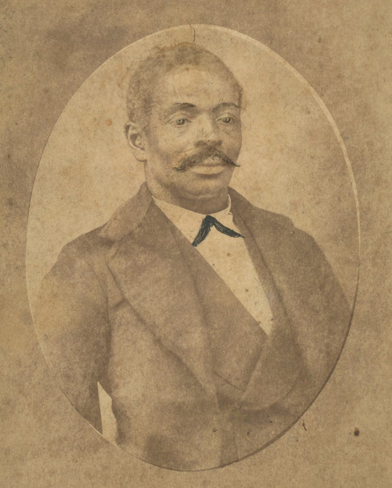 Item #List1720 Cabinet Card Reproduction of an Earlier Photograph of an African-American Man, c. 1880s-1890s. African-Americana - Vernacular Photography.