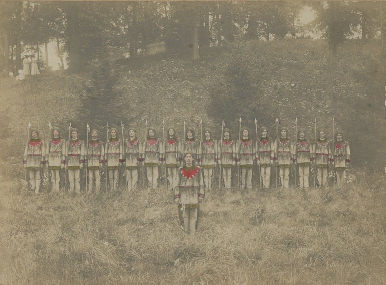 Item #List1727 Group Photograph of a Fraternal Organization, Likely the Improved Order of Red Men, c. 1910. Fraternal Organizations - ‘Playing Indian’ - Improved Order of Red Men?